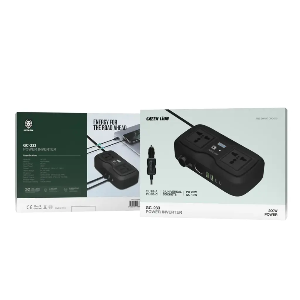 اینورتر خودرو Green Lion GC-233 Power Inverter 200W