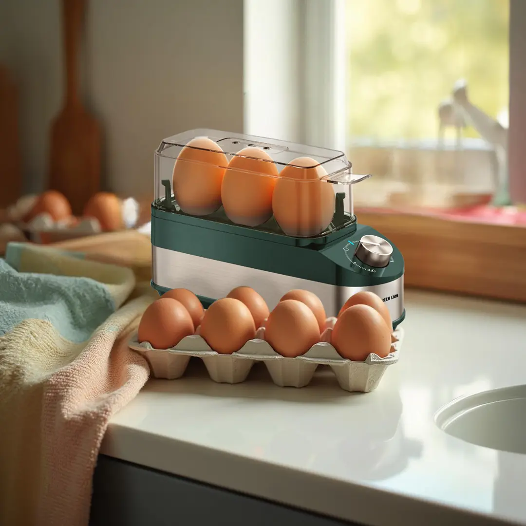 تخم‌مرغ‌پز گرین لاین Green Lion Trio Egg Cooker مدل GNTRIOEGGGN