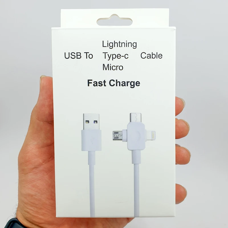 کابل تبدیل USB به microUSB / لایتنینگ / USB-C  طول 1 متر