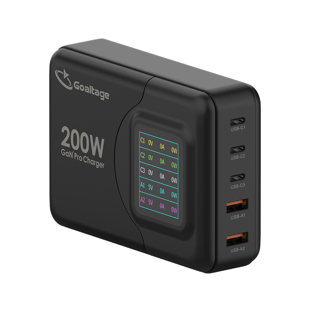 شارژر دیواری 200 وات گلتیج مدل Goaltage CH07 Super Fast Pro GaN