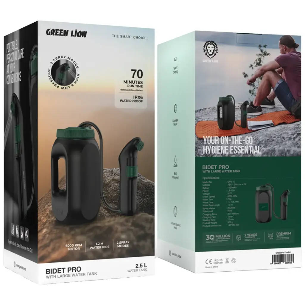 خودشور مسافرتی Green Lion Bidet Pro با مخزن 2.5 لیتری