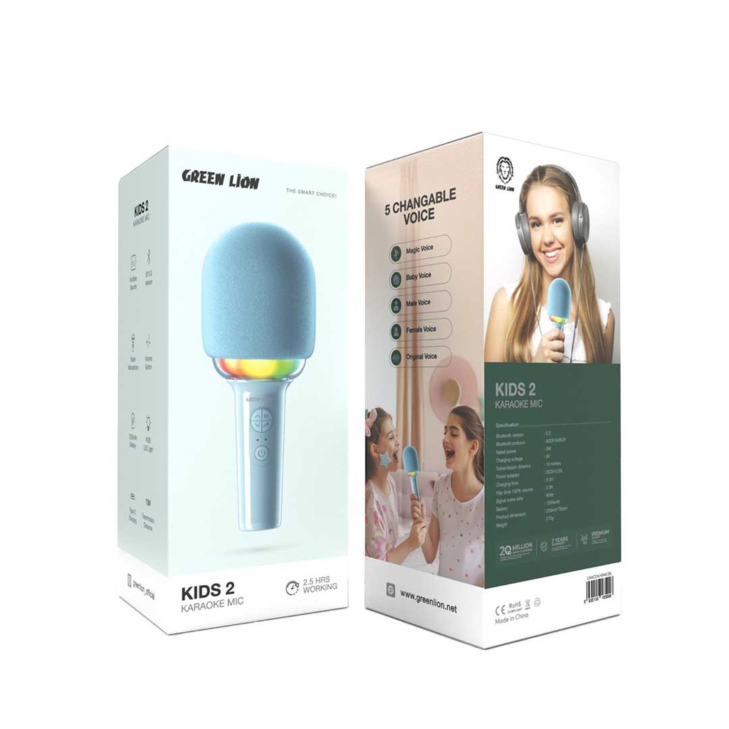 میکروفون کارائوکه کودک گرین لاین Green Lion Kids 2 Karaoke Mic