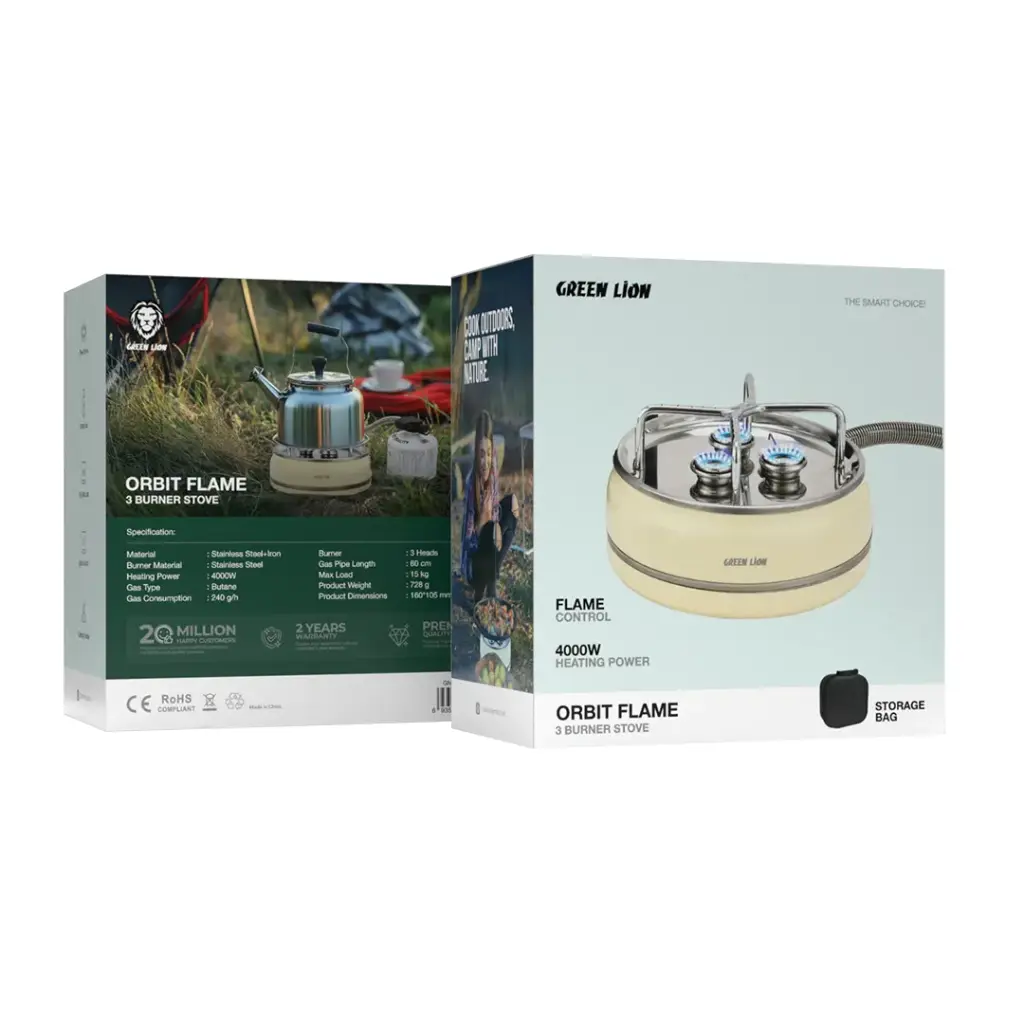 اجاق گاز سفری Green Lion Orbit Flame سه شعله 4000 وات